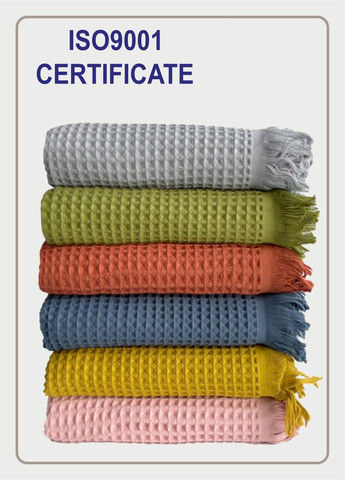 Вафельное полотенце - хлопок - для ванной, отелей, спа - XXL 90х180 см - Теракотовый Lovely Svi однотонный терракотовый