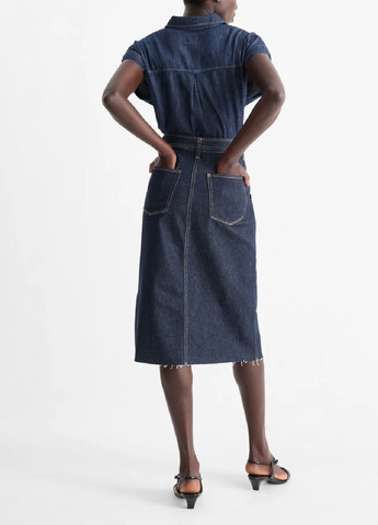 Темно-синяя однотонная юбка C&A