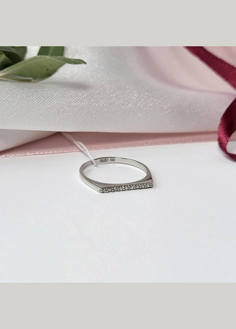 Кольцо серебряное женское кольцо тонкое вставка куб.цирконий 17.5 см серебро 925 пробы Родирован 1255 0.67г No Brand (306741714)