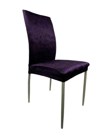 Чехол на стул универсальный Evibu Турция Велюр текстурный 50702 фиолетовый No Brand (302506793)