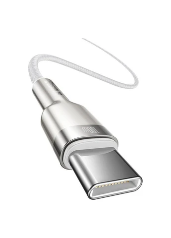 Дата кабель (ek20033) Baseus USB-C to USB-C 1.0m 100W metal white (391782351)