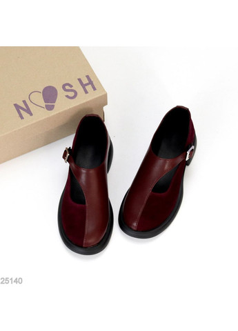 Helen Натуральные туфли в оригинальном дизайне бордовый з натуральная замша, натуральная кожа, украина — (355067583)