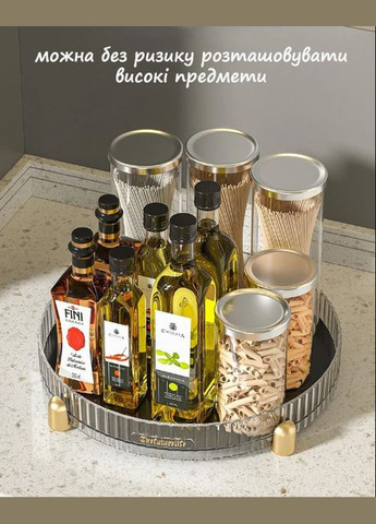 Поднос-органайзер поворотный / Органайзер для ванной, кухни, прозрачный, 28 см No Brand (324219896)