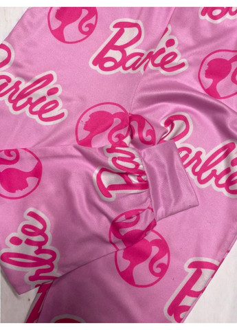 Розовая брюки домашние пижамные детские на девочку принт barbie барби, розовые Primark