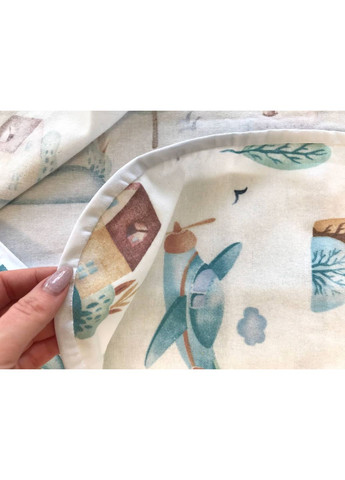 Байковое полотенце "Мечтательный поезд" Moontime рисунок комбинированный