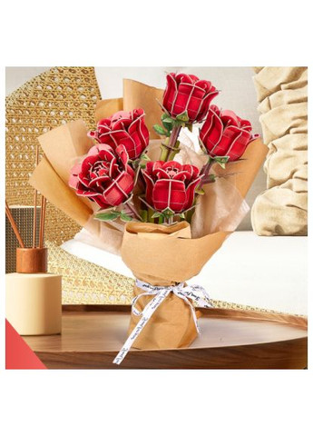 Пазл (P865h) Cubic Fun тривимірний Букет квітів Червоні троянди (366160457)