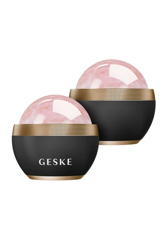 Шариковый массажер из розового кварца SmartAppGuided Rose Quartz Depuffing Sphere 7in1 gray GESKE (386418337)