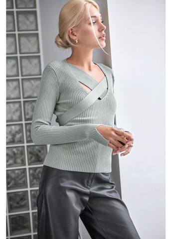 Зеленый джемпер с завязками 1669 г белый Triko Bakh