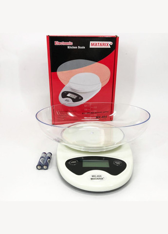 Весы кухонные MX-404 Электронные С Чашей Кухонные до 7 кг Кухонные весы для взвешивания продуктов MATARIX (372908619)