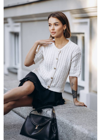 Молочный демисезонный кардиган MonCher