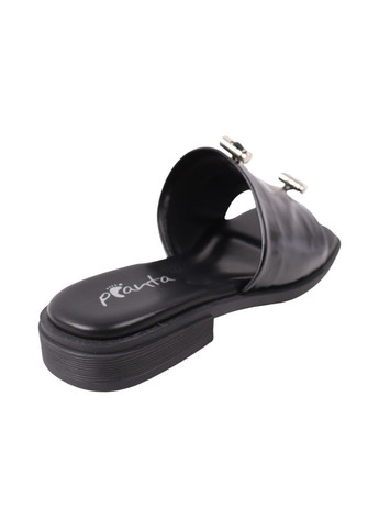 Черные шлепанцы женские черные натуральная лаковая кожа Berisstini