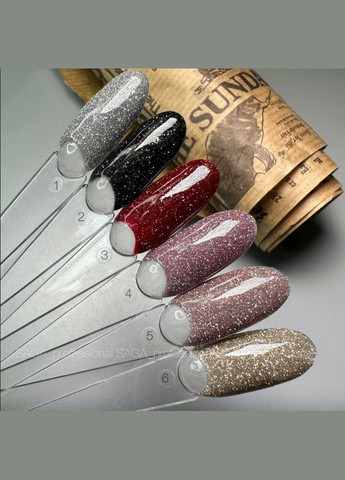 Гель лак Fiery 03, 9 мл красный светоотражающий, гель лак красный с микроблеском Saga (373220771)