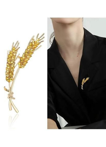 Брошь "Колосья пшеницы", колоски, брошка шпилька, символ Украины, желто-голубая No Brand (292132470)