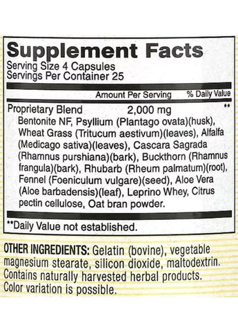 Colon Herbal Cleanser 100 Caps Mason Natural (288050802)