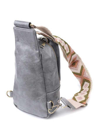 Модна сумка через плече в модному кольорі з екошкіри 22792 Сірий Vintage (303877218)