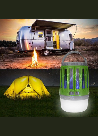 Кемпинговый фонарь от комаров SS-2501 аккумуляторный 2 в 1 Зеленый VHG (334305108)