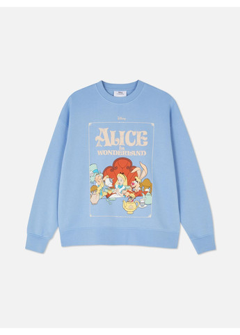 Блакитний світшот фліс,блакитний з принтом, Primark (364530990)