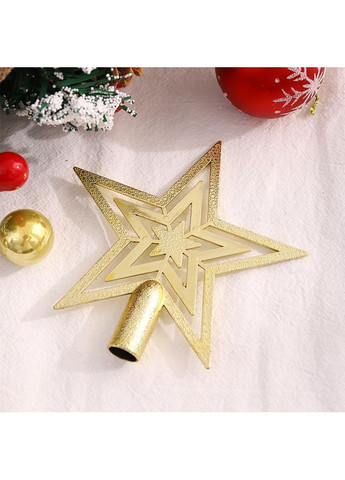 Верхушка на елку Звездочка 18 см золотистый Jannet Верхівка (367078960)