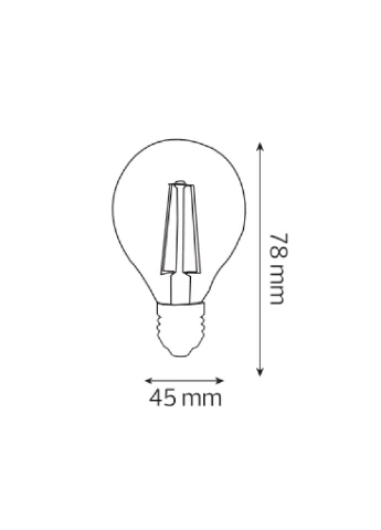 Лампа світлодіодна "FILAMENT BALL-6" 6W 2700К E27 Horoz Electric (400520468)