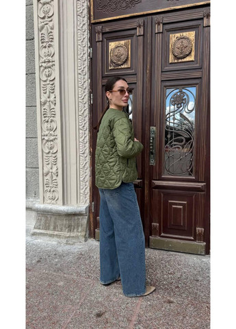 Куртка жіноча стьобана Zara style вільного крою на кнопках плащевка демісезон No Brand Maka 508 (352168113)