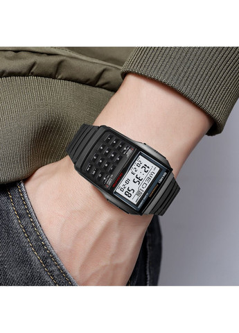 Годинник електронний чорний для чоловіків з будильником і секундоміром стильний наручний годинник ProDobro (367266357)