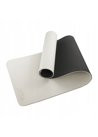 Килимок (мат) спортивний TPE 180 x 60 x 0.6 см для йоги та фітнесу Grey/Black (P-5907739317100) 4FIZJO (303723221)