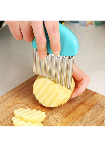 Слайсер волнистый сырорезка нож для фигурной нарезки сыра картошки чипсов карвинга Kitchen Master (290663964)