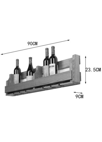 Настенная винная полка из дерева Химедзи сиена (ПНК-001505) No Brand (327426471)