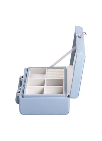 Скринька для прикрас з еко шкіри 2 яруси з кодовим замком органайзер для ювелірних виробів HP-5-24BL (A-033872) Yiwu (356729198)