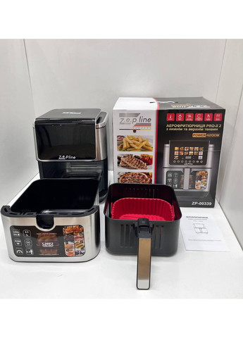 Аерогриль мультипіч на два тени з силіконовою формою ZP-00339 13 л 4200 Вт Zepline (369014402)