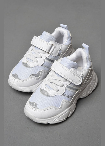 Білі осінні кросівки для дівчинки білого кольору Let's Shop