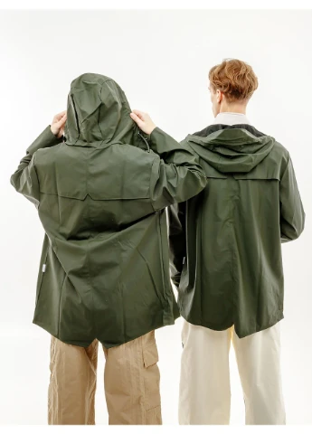 Зеленая демисезонная куртка jacket 1201-green Rains