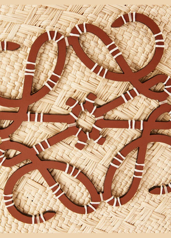 Соломенная сумка Loewe Anagram large с кожаными ручками Коричневый No Brand (327091505)