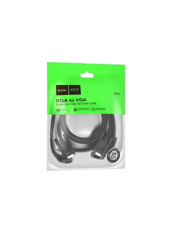 Кабель VGA male to VGA male HD data cable(L=1M) Black (6942007628204) Hoco US11 (357471953)