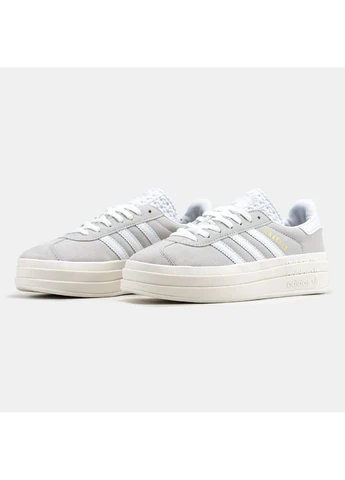 Білі літні кросівки adidas gazelle bold grey white адідас газель No Brand
