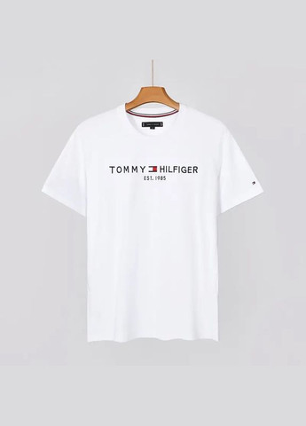 Біла чоловіча футболка tommy hilfiger білий з коротким рукавом No Brand