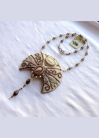 Колье лунница ручной работы из бисера и натуральных камней "Версаль" No Brand (358224513)