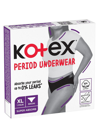 Менструальна білизна, розмір XL, 1 шт. Kotex (328231402)
