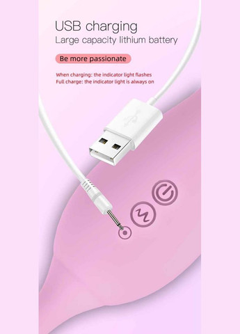 Подвійний вібратор з вакуумною стимуляцією Viola з пульсацією та підігрівом, рожевий Boss Series (333341515)