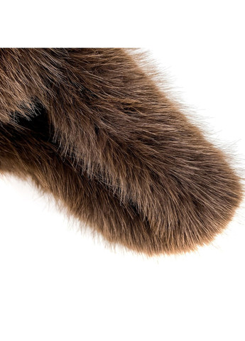 Шапка ушанка женская искусственный мех песец коричневая СИЛЬВИЯ LuckyLOOK 676-008 (322792597)