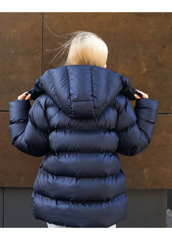 Синя зимня жіночий зимовий пуховик SK