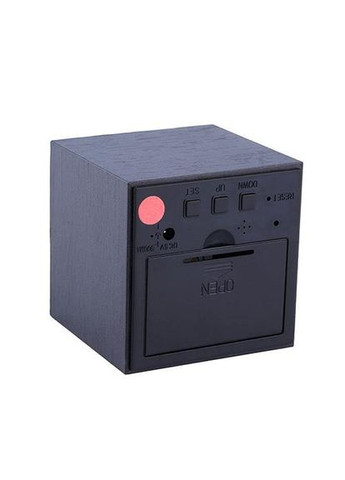 Настільний годинник дерев'яний КУБ VST-869-1 - Час, Температура (504038) Black Clefers (300694504)