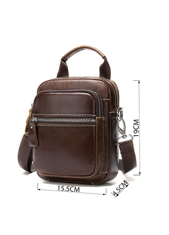 Сумка-барсетка на пояс чоловіча шкіряна 20012 Коричнева Vintage (329150073)