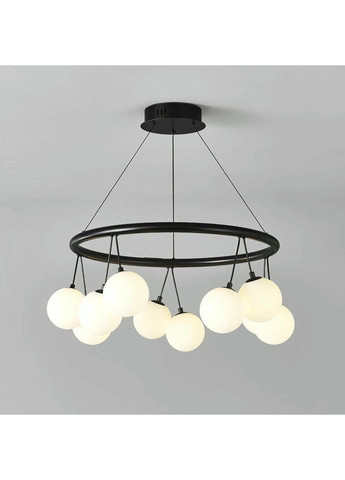 Люстра підвісна на 10 лампочок 27519 Чорний 45-160х65х65 см. Sunnysky (324396660)