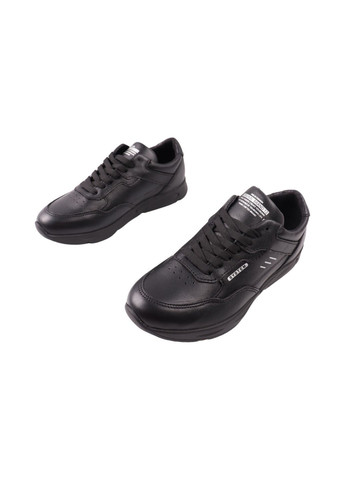 Чорні кросівки чоловічі чорні натуральна шкіра Konors 755-24DK