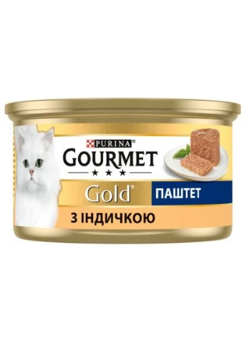 12шт, Паштет для кошек Gold. С индейкой 85 г (7613031380992) Gourmet Gold. З індичкою 85 г (397884208)