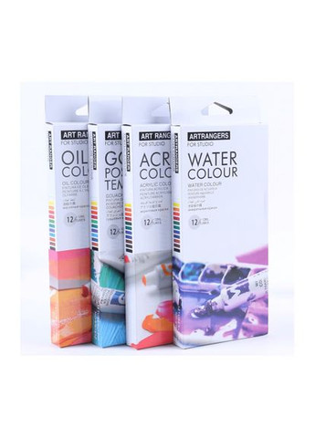Акварельні фарби для малювання набір 12 кольорів у тубах по 12 ml Art Rangers (337990499)