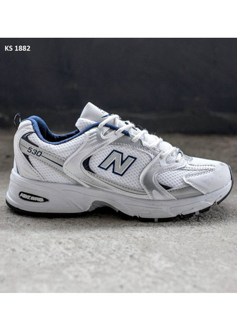 Білі Осінні кросівки чоловічі new balance 530 abzorb white blue нью беланс 530 No Brand