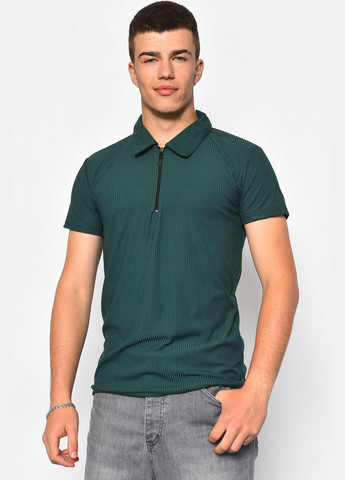 Зеленая футболка мужская поло зеленого цвета Let's Shop