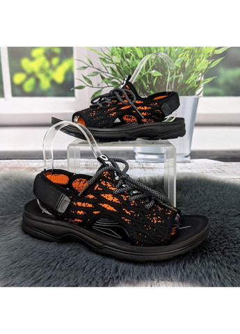 Черные повседневные босоножки детские сандалии для мальчика Paliament на липучке